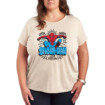 Plus Size Marvel Spider-Man Brand New Day Graffiti Graphic Tee