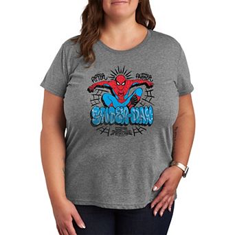 Plus Size Marvel Spider-Man Brand New Day Graffiti Graphic Tee