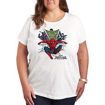 Plus Size Marvel Spider-Man Brand New Day Crew Collage Graphic Tee