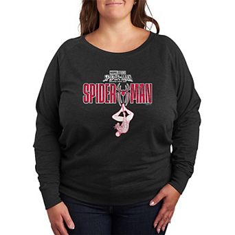 Plus Size Marvel Spider-Man Brand New Day Logo French Terry Long Sleeve Tee