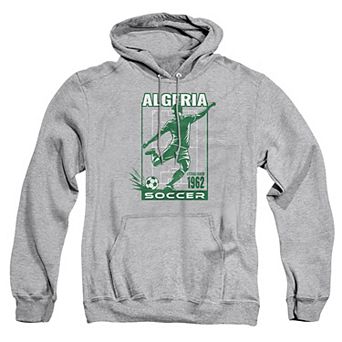 Big & Tall Algeria Soccer Player Graphic Pullover Hoodie