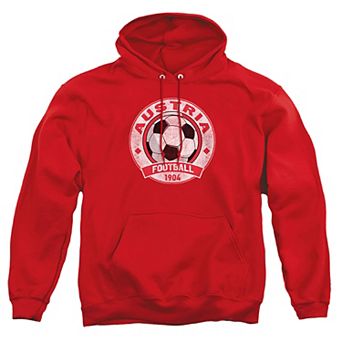 Big & Tall Austria Football Emblem Graphic Pullover Hoodie