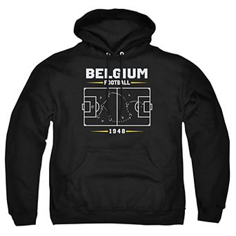 Big & Tall Belgium Football Graphic Pullover Hoodie