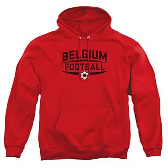 Big & Tall Belgium Soccer Ball Graphic Pullover Hoodie