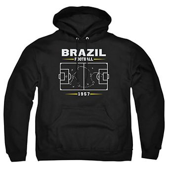 Big & Tall Brazil Football Play Graphic Pullover Hoodie