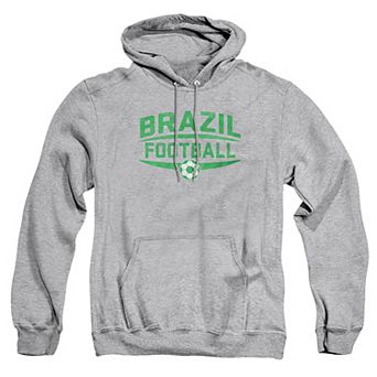 Big & Tall Brazil Soccer Ball Graphic Pullover Hoodie