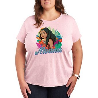 Plus Size Disney's Moana Tropical Floral Graphic Tee