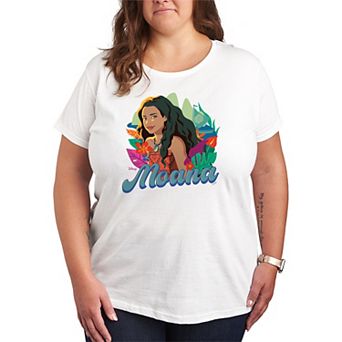 Plus Size Disney's Moana Tropical Floral Graphic Tee