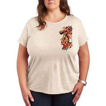 Plus Size Disney's Moana Tropical Floral Graphic Tee