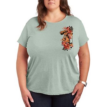 Plus Size Disney's Moana Tropical Floral Graphic Tee