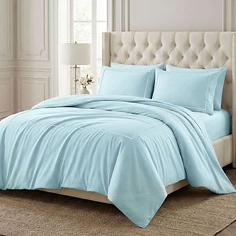 SUPERIOR Embroidered Egyptian Cotton 650 Thread Count Duvet Cover Set