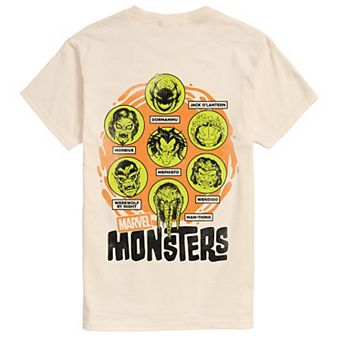 Men's Marvel Monsters Retro Halloween Graphic Tee