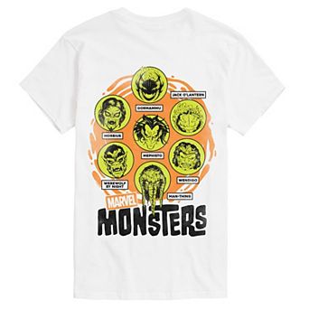 Men's Marvel Monsters Retro Halloween Graphic Tee