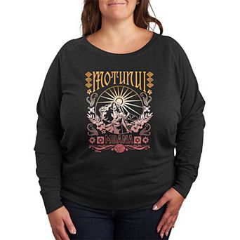 Plus Size Disney's Moana Motunui Sunset French Terry Long Sleeve Tee