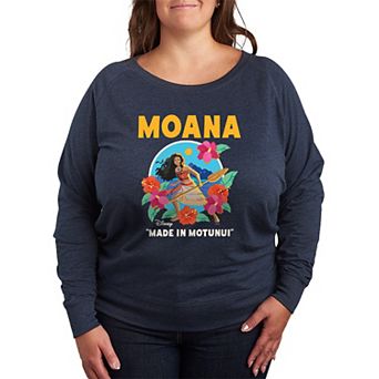 Plus Size Disney's Moana "Made In Motunui" French Terry Long Sleeve Tee
