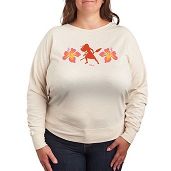 Plus Size Disney's Moana Floral French Terry Long Sleeve Tee