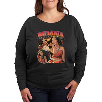 Plus Size Disney's Moana Bootleg French Terry Long Sleeve Tee