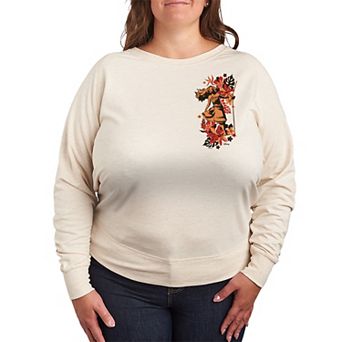 Plus Size Disney's Moana Tropical Floral French Terry Long Sleeve Tee