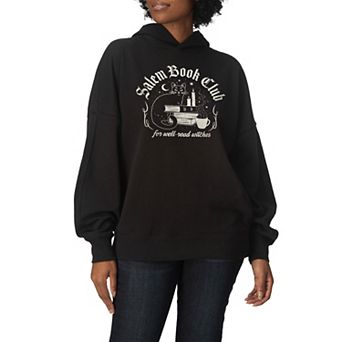 Women's Salem Book Club For Well-Read Witches Oversized Fleece Hoodie Sweatshirt