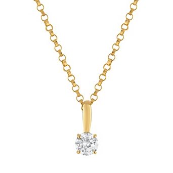 Junior Jewels 14k Gold 1/4 Carat T.W. Lab-Grown Diamond Pendant Necklace