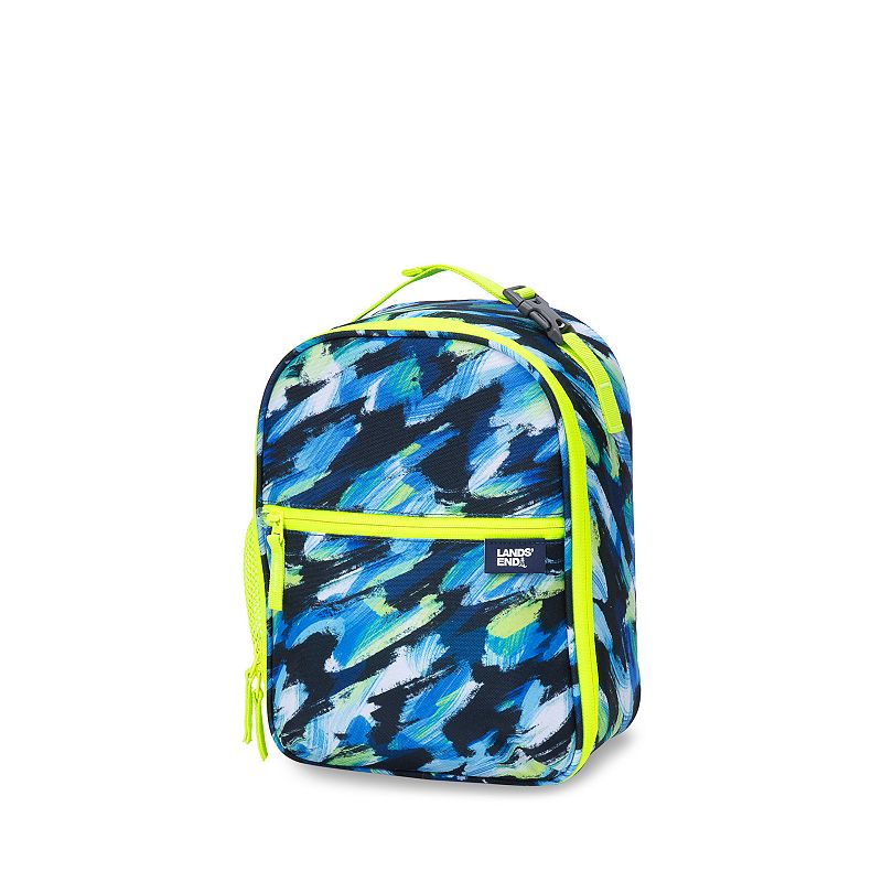 LANDS END Lands' End Insulated Soft-Sided Lunch Box, Camo French Blue