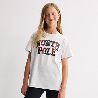 Girls 6-20 SO® Short Sleeve Oversized Holiday Graphic Tee in Regular & Plus Size