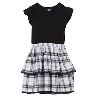 Girls 2-16 Lands' End Short Sleeve Mixed Media Dress