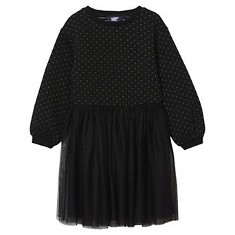 Girls 2-16 Lands' End Long Sleeve Mixed Media Dress