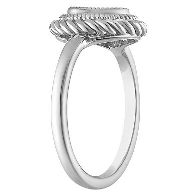 Lab Luxury Sterling Silver 1 Carat T.W. Lab-Grown Diamond Oval Ring
