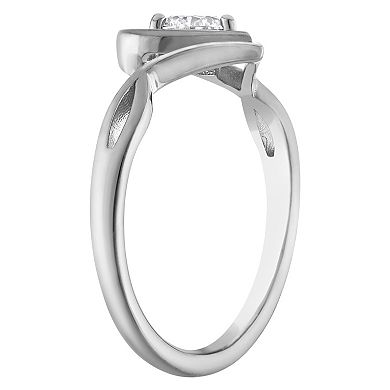 Lab Luxury Sterling Silver 1/3 Carat T.W. Lab-Grown Diamond Ring