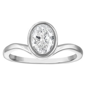 Lab Luxury Sterling Silver 1 Carat T.W. Lab-Grown Diamond Ring
