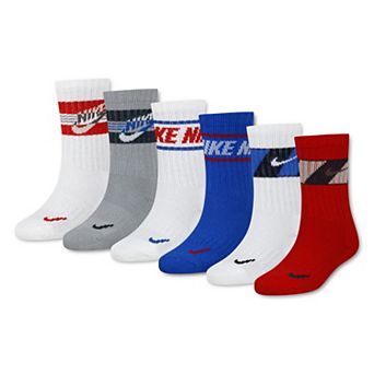 Kids Nike Dri-FIT 6-Pack Graphic Crew Socks