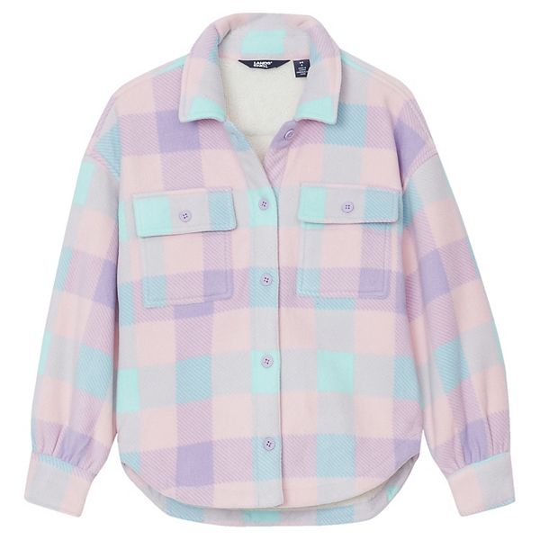 Girls 2-20 Lands' End Boxy Sherpa Shirt Jacket