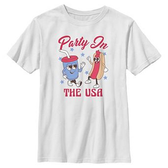 Boys 6-20 Americana Party In The USA Graphic Tee
