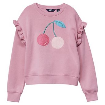 Girls 2-16 Lands' End Long Sleeve Ruffle Sweatshirt