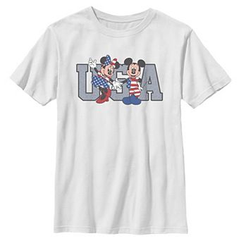 Boys 6-20 Disney's Mickey And Minnie Mouse USA Graphic Tee