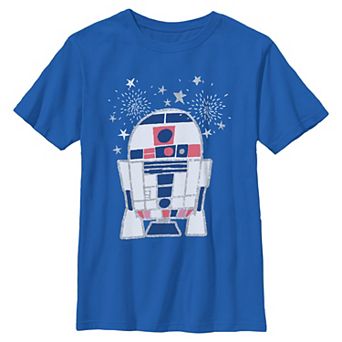 Boys 6-20 Star Wars Americana R2-D2 Fireworks Graphic Tee