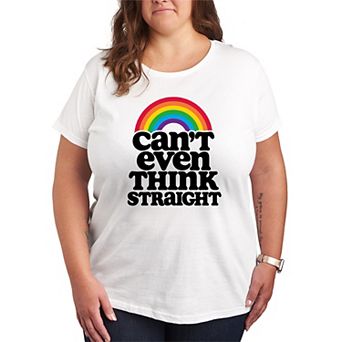 Plus Size Can't Even Think Straight Pride Graphic Tee