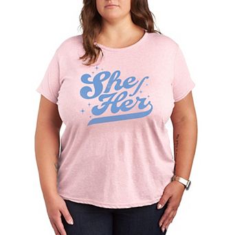 Plus Size She Her Pride Graphic Tee