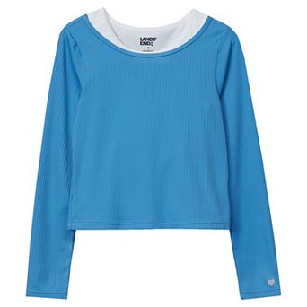 Girls 2-16 Lands' End 2 pc Active Set Top in Regular & Plus Size