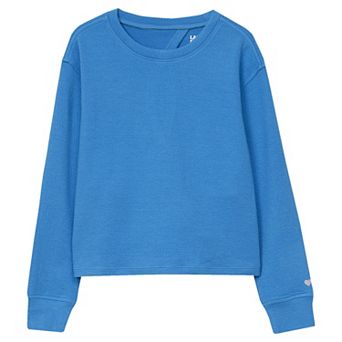 Girls 2-16 Lands' End Long Sleeve Twist Back Active Crewneck Top