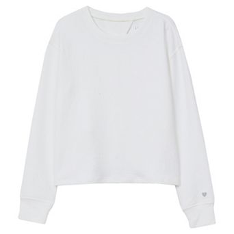 Girls 2-16 Lands' End Long Sleeve Twist Back Active Crewneck Top