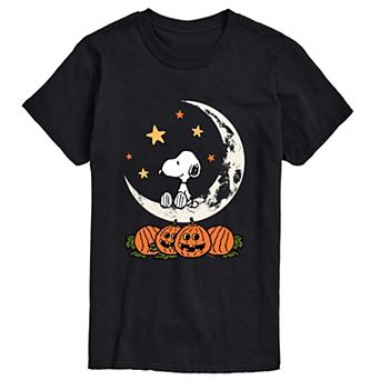 Big & Tall Peanuts Snoopy & Pumpkins Halloween Moon Graphic Tee