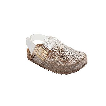 bebe Toddler Girls Jelly Clogs with Back Strap and Buckle Detail