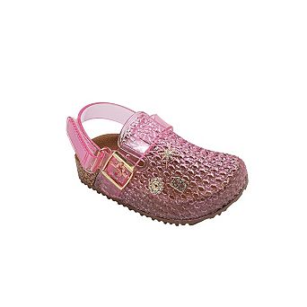 bebe Toddler Girls Jelly Clogs with Back Strap and Buckle Detail