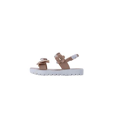 bebe Toddler Girls Sandals with Back Strap and Bow Detail