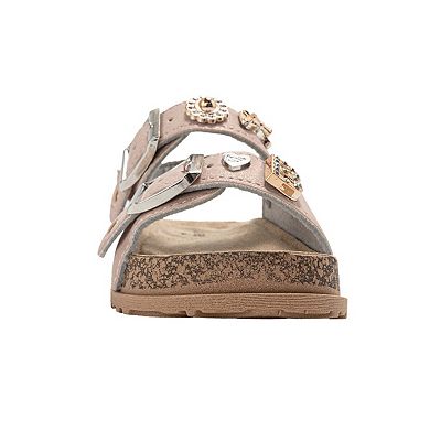 bebe Toddler Girls Double Buckle Sandals with Back Strap