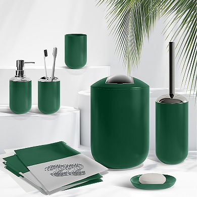 Clara Clark 20 Piece Complete Bathroom Accessories Kit with Shower Curtain Set