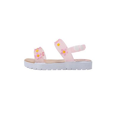 bebe Toddler Girls Sandals with Back Strap and Daisy Detail