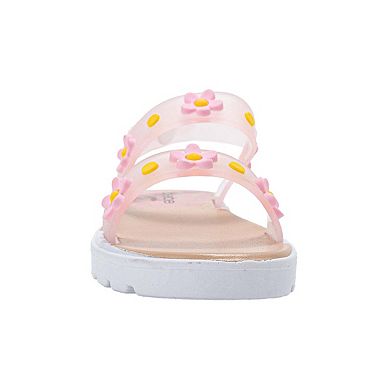 bebe Toddler Girls Sandals with Back Strap and Daisy Detail